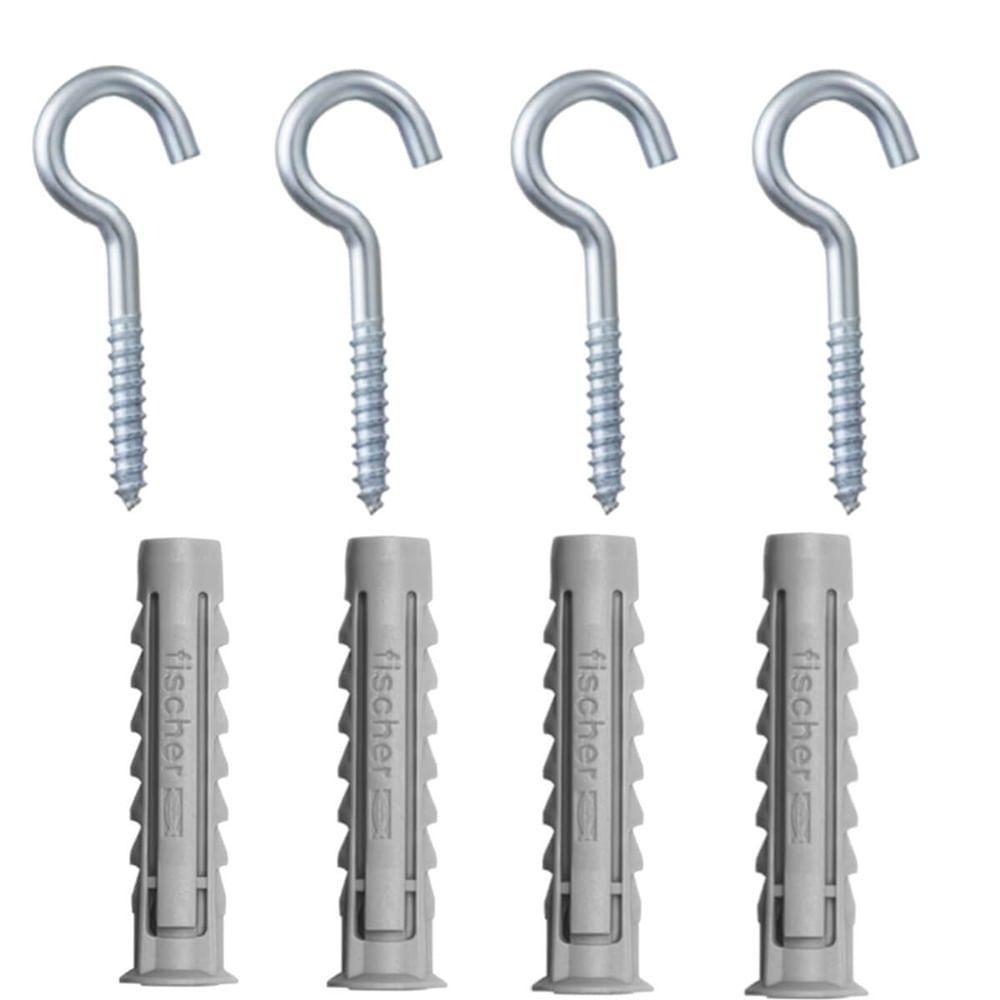 Cartela Com Buchas De Nylon Sx 8x40mm E Gancho Com 4 Peças - 600216 - Fischer - 1