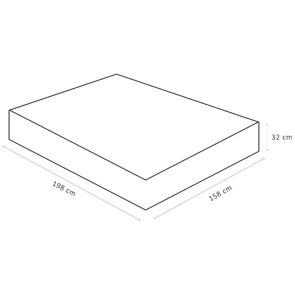 Colchão De Espuma Queen Size Gold Ultra Gel 158x198x32cm - 1041691567 - Ortobom Colchao Gold Ultra Gel Queen 158x198x32 - 5