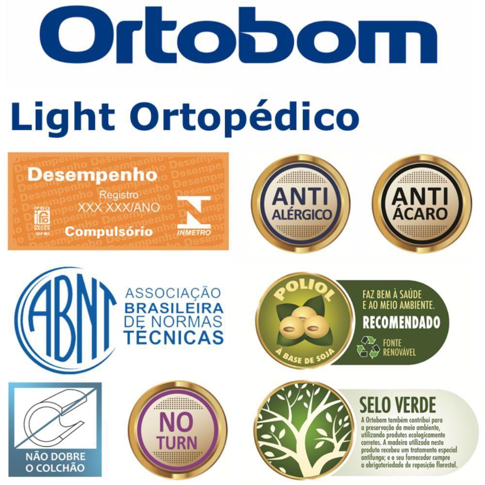 Colchão De Espuma Casal Light Ortopedico 138x188x23cm - 1040421099 - Ortobom Colchao Light Ortopédico Casal 138x188x23 - 4