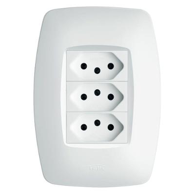 Conjunto 3 Tomadas 2p+t 20a 250 Volts Elegance - 3129 - Fame Cj3 Tomadas 2p+t 20a-250v Elegance Fame 092.3129.4