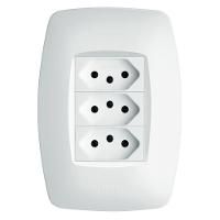 Conjunto 3 Tomadas 2p+t 20a 250 Volts Elegance - 3129 - Fame Cj3 Tomadas 2p+t 20a-250v Elegance Fame 092.3129.4 - 1