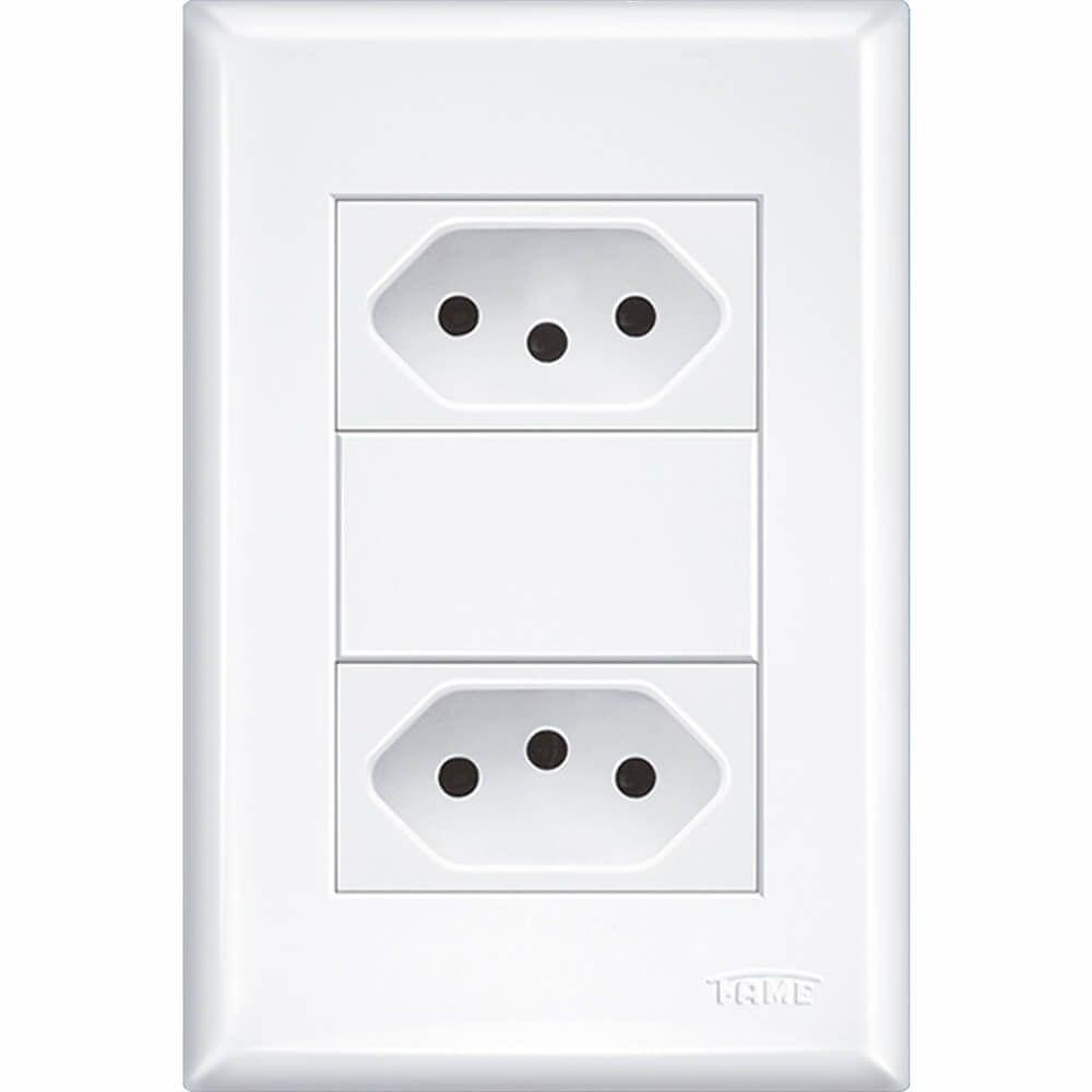 Conjunto 2 Tomadas Evidence 2p+t 20a 250 Volts 2916 - 10229164 - Fame 2 Tomadas 2p+t 20a Evidence - 2916 - Fame - 1