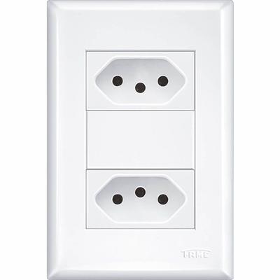 Conjunto 2 Tomadas Evidence 2p+t 20a 250 Volts 2916 - 10229164 - Fame 2 Tomadas 2p+t 20a Evidence - 2916 - Fame