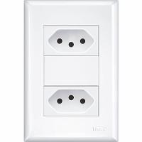 Conjunto 2 Tomadas Evidence 2p+t 20a 250 Volts 2916 - 10229164 - Fame 2 Tomadas 2p+t 20a Evidence - 2916 - Fame - 1
