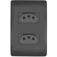 Conjunto 2 Tomadas 2p+t Distanciadas 10 Amperes Habitat Black - 4056 - Fame - 1