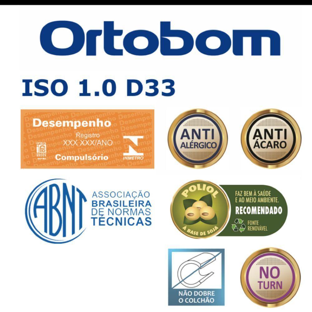 Colchão De Espuma Viúva Misto Iso 100 D33 128x188x18cm - 1040406518 - Ortobom Colchao Misto Iso 100 D33 Viúva 128x188x18 - 3