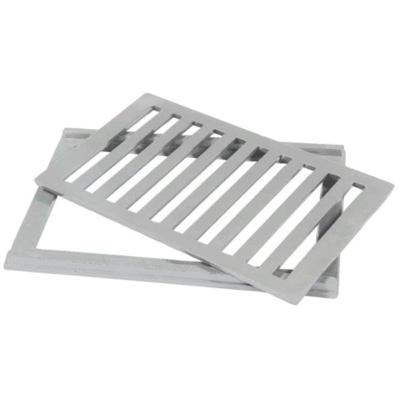 Conjunto De Grelha E Porta Grelha Reta De Alumínio Polido 20x30cm - Cj2030p - Lgmais