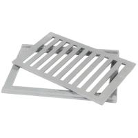 Conjunto De Grelha E Porta Grelha Reta De Alumínio Polido 20x30cm - Cj2030p - Lgmais - 1