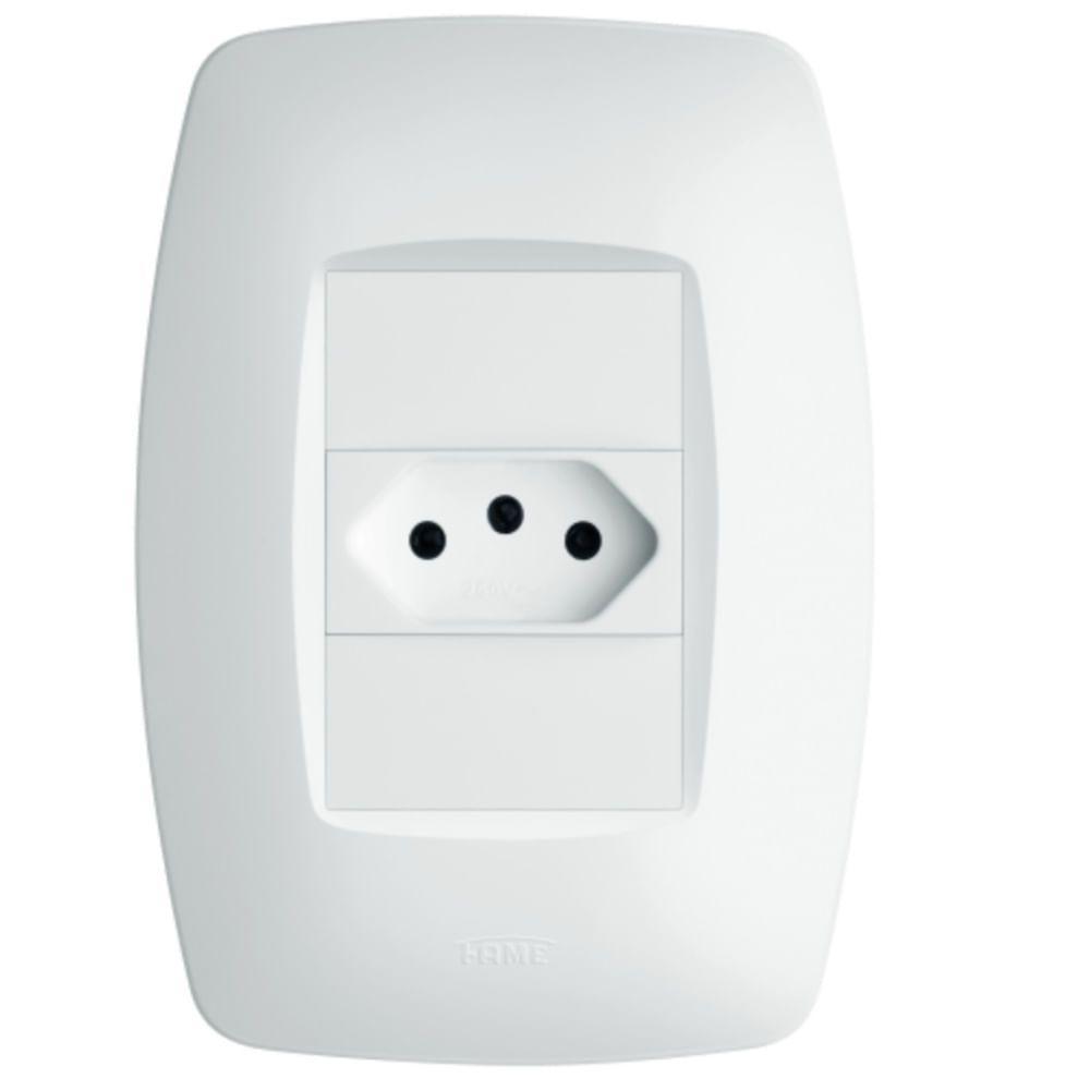 Conjunto Tomada 2p+t 10a 250 Volts Elegance - 2257 - Fame Tomada 10a C- Placa Elegance 2257 Fame 092.2257.4 - 1