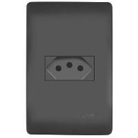 Conjunto Tomada 2p+t 10 Amperes Habitat Black - 4053 - Fame - 1