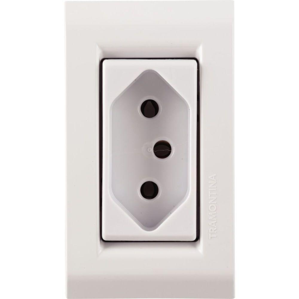 Conjunto Para Móvel 1 Tomada 2p+t 10a Liz Branca - 57170101 - Tramontina - 1