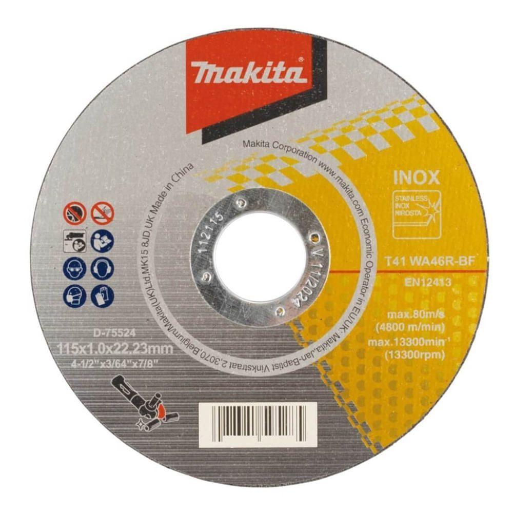 Disco Fino De Corte Para Inox 115x1mm - D-75524 - Makita - 1
