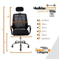 Kit 2 Cadeiras Escritório Diretor Tela Mesh Encosto + E-book - 6