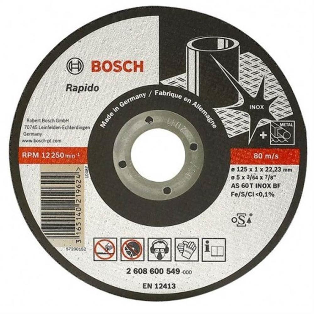 Disco De Corte Reto Para Inox 9x5-64x7-8 - 26086.005.22 - Bosch Disco Corte Reto P-inox 9x5-64x7-8 Bosch - 1