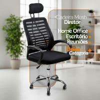 Kit 10 Cadeiras Escritório Diretor Tela Mesh Encosto + E-book - 3