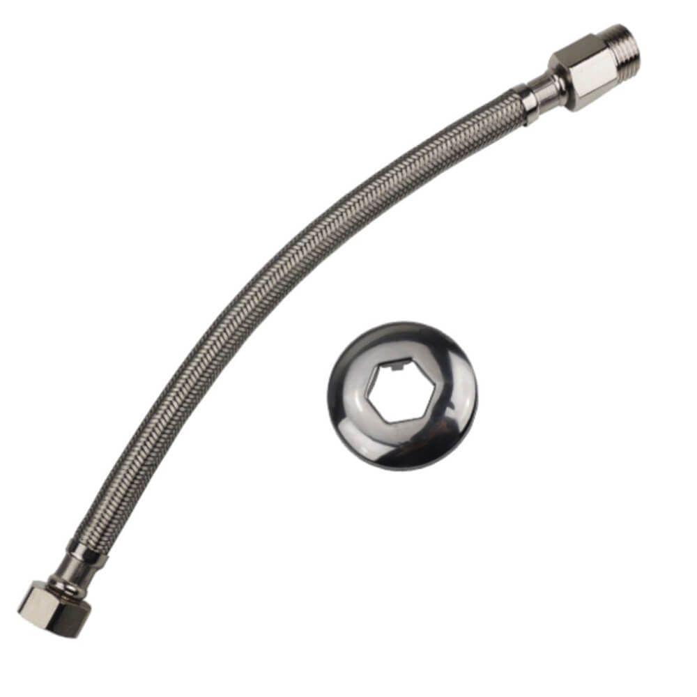 Engate Flexível Malha Inox 40cm - 7006 - Brasfort - 1