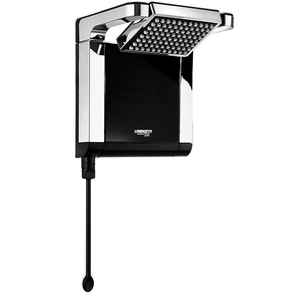 Ducha Acqua Star Preta E Cromada 220v 7800w - 7540554 - Lorenzetti Ducha Acqua Star Pto-crom.220v-7800w Lor 7540554 - 1