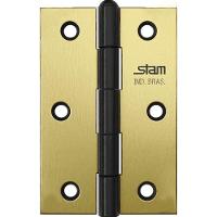 Dobradiça 3.1-2 X 2.5-16" X 1,5mm Com Pino Reversível E Canto Reto Oxidado - 42053 - Stam - 1