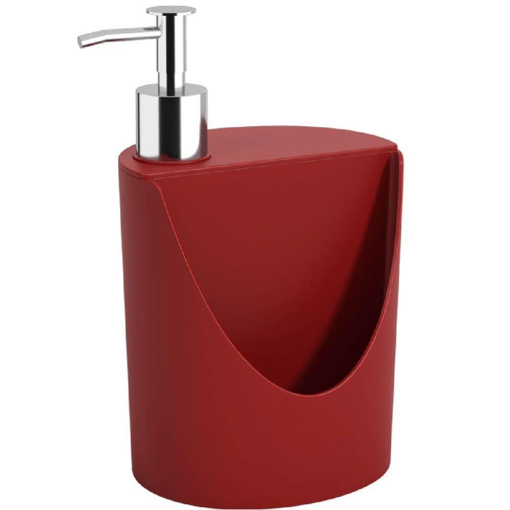 Dispenser Para Detergente E Esponja Vermelho 600ml - 10837-0465 - Coza - 1