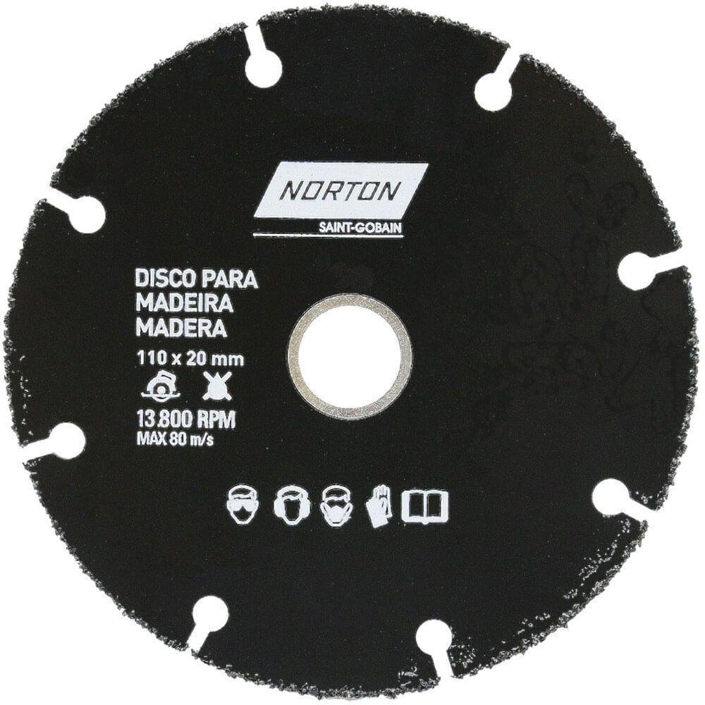 Disco Para Corte De Madeira 110x20mm - 69957315170 - Norton - 1