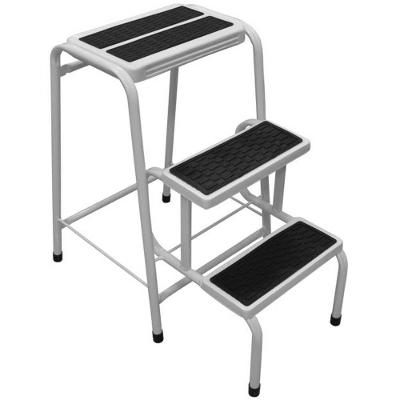 Escada Banqueta Dobrável Branca - 10.500.01 - Açomix Escada Banqueta Dobrável - 10.500.01 - Açomix
