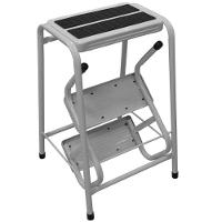 Escada Banqueta Dobrável Branca - 10.500.01 - Açomix Escada Banqueta Dobrável - 10.500.01 - Açomix - 2