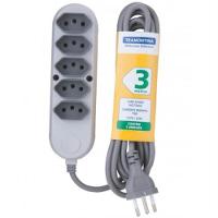 Extensão 3m Com 5 Tomadas 2p+t 10a 250v - 57504-030 - Tramontina Extensao 5tom.2p+t 10a-250v 3mt Tramonti - 1
