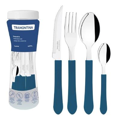 Faqueiro Leme Com 16 Peças Azul - 23198917 - Tramontina