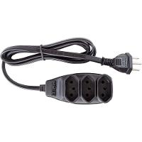 Extensão Preta 3t Tripolar Com 5 Metros 2p+t 10 Ampères 250vac - 01567 - Multicraft - 1