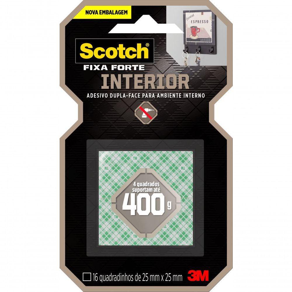 Fita Dupla Face Scotch Fixa Forte Espuma 16 Unidades - H0002320036 - 3m Fita Dupla Face Espuma 111 25x25 Quad.3m - 1