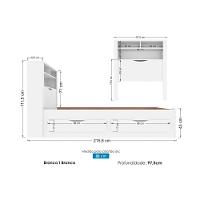 Cama Solteiro Invicta C/ 2 Gavetas Branco - Santos Andirá - 7