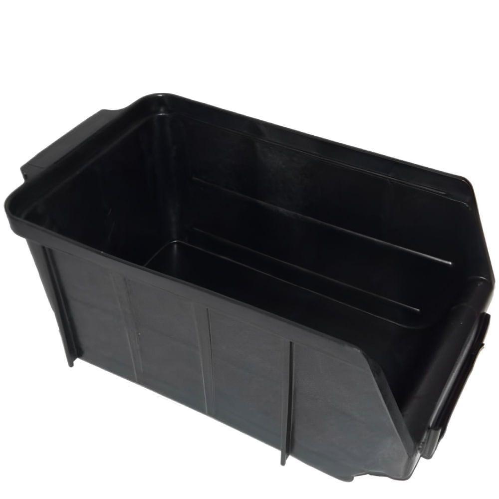 Gaveta Organizadora Empilhável De Plástico Preta N.4 - G4p48 - 3s Sabonaro Gaveta Preta - G4p48 - 3s Sabonaro - 1