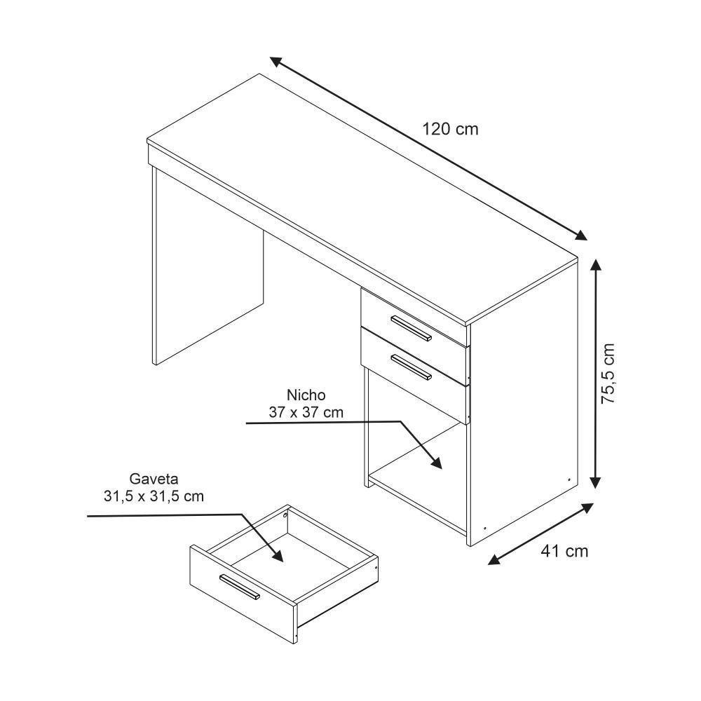 Conjunto Para Escritório 2 Mesas E 1 Armário Multiuso 4 Portas Branco Notável Móveis Branco - 4