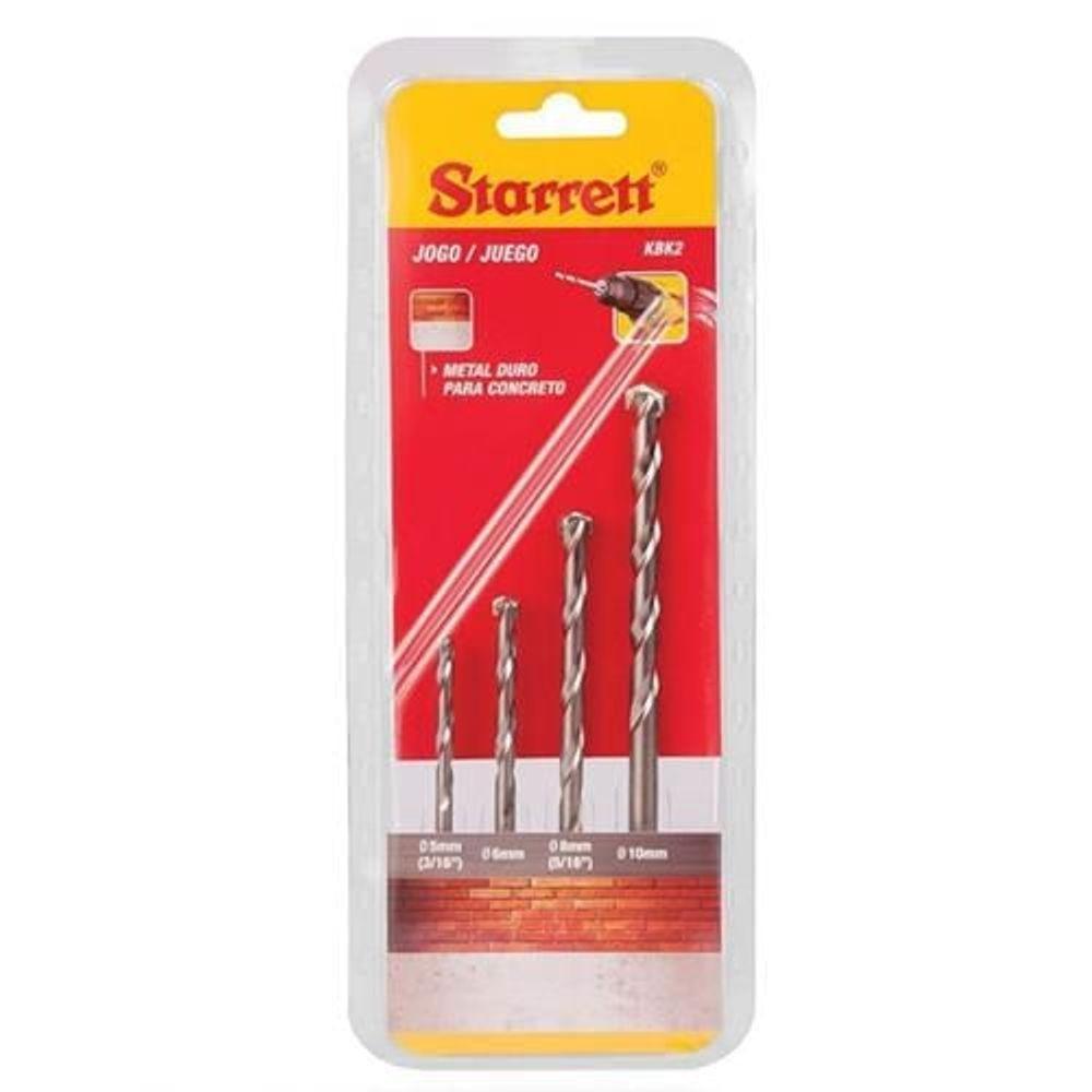 Jogo De Brocas Para Concreto Com 4 Peças - Kbk2 - Starrett - 1