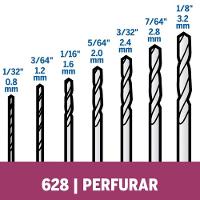 Jogo De Brocas Aço Rápido 628 - 26150628ae000 - Dremel Jogo De Broca Aco Rapido 628 Dremel - 2