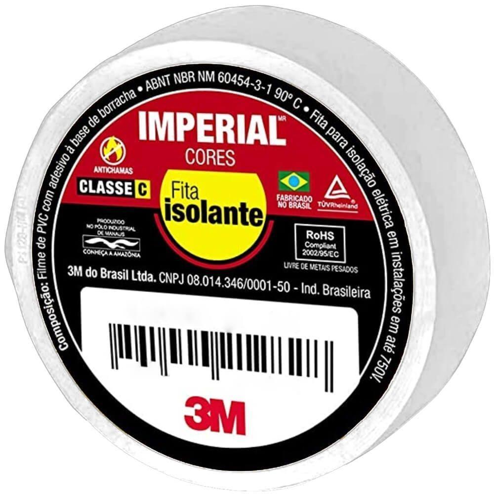 Fita Isolante Imperial 18 Mm X 20 Metros Branca - Hb004298020 - 3m - 1
