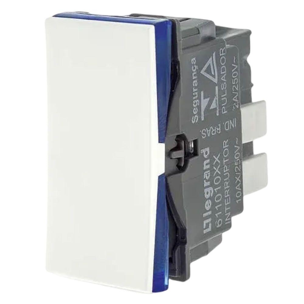 Interruptor Simples De 10 Ampères 250 Volts Automático 1m Branco - 611010bc - Pial Plus - 1