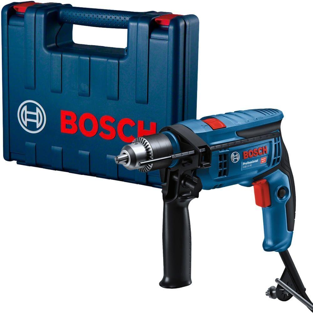Furadeira De Impacto Gsb 13 Reversível 750 Watts 110 Volts + Maleta - 06012b80d1000 - Bosch - 1