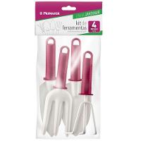 Kit Ferramenta Para Jardim 4 Peças Ponta De Aço Com Cabo Plástico - Pr6910 - Pincéis Atlas - 3