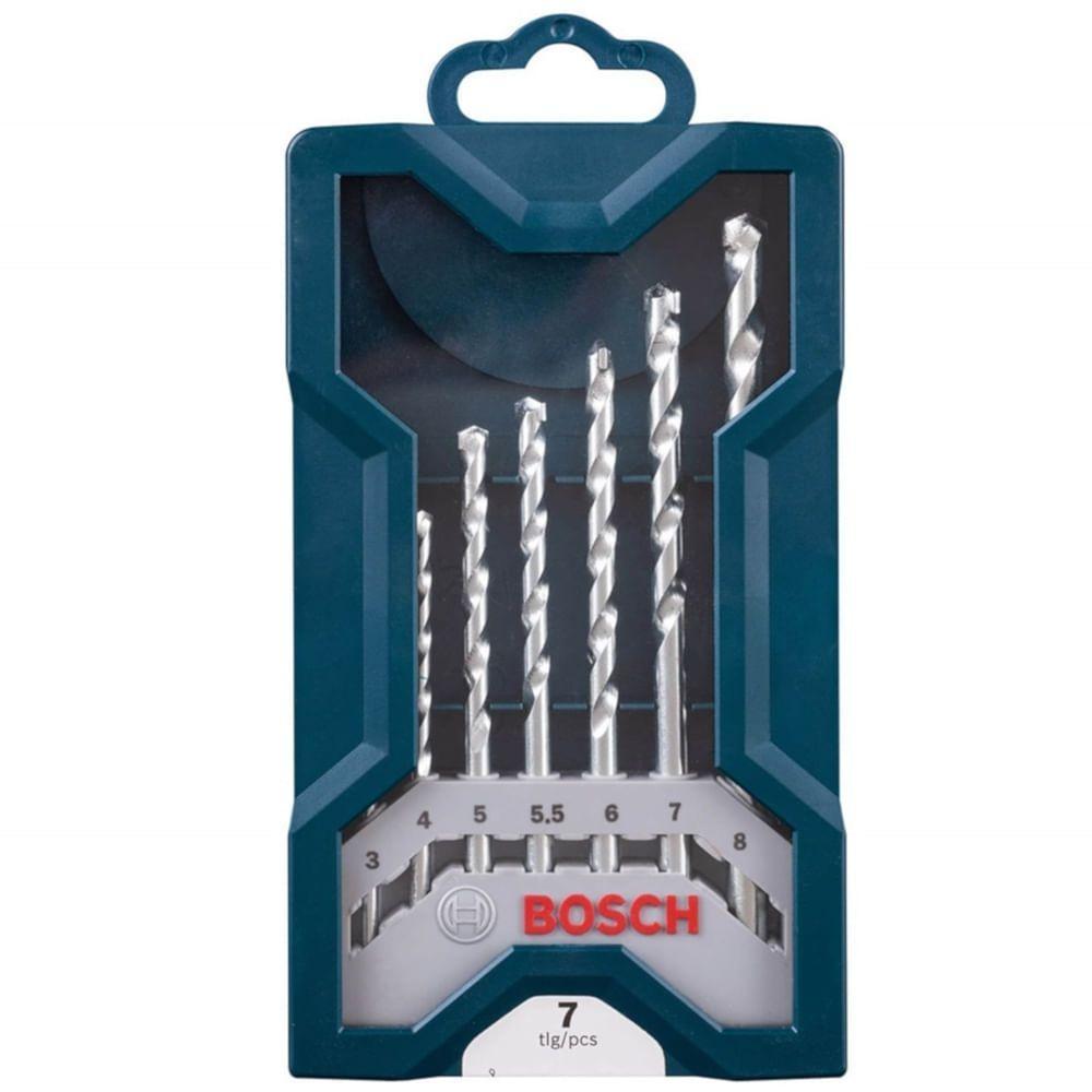 Jogo Mini X-line Com 7 Brocas Para Pedra - 2607017509000 - Bosch Mini X-line C-7 Brocas Para Pedra Bosch - 2