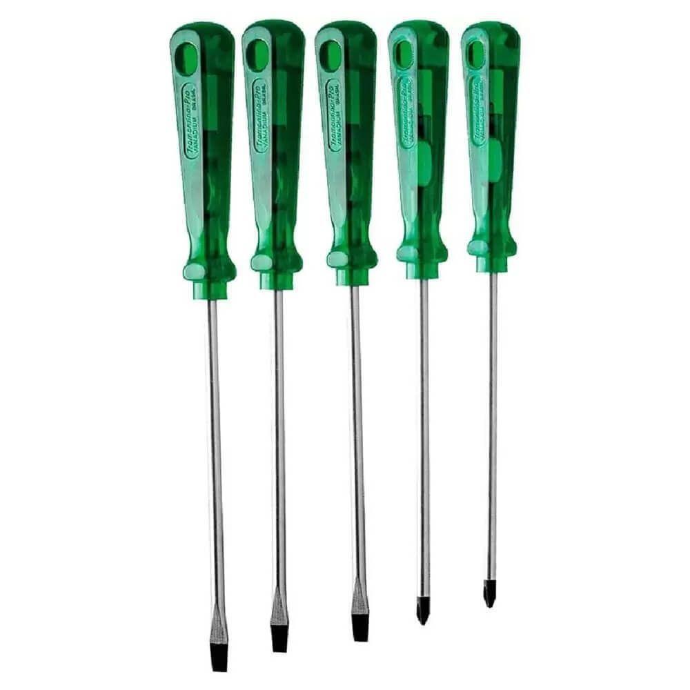 Jogo De Chaves De Fenda E Philips Com 5 Peças - 44110505 - Tramontina Jogo De Chave Fenda 5pcs Tramontina - 1