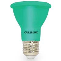 Lâmpada Superled Par 20 Ip65 6 Watts 38º Verde - 05485 - Ourolux Lamp.superled Par 20 6w Ip65 38g Verde - 1