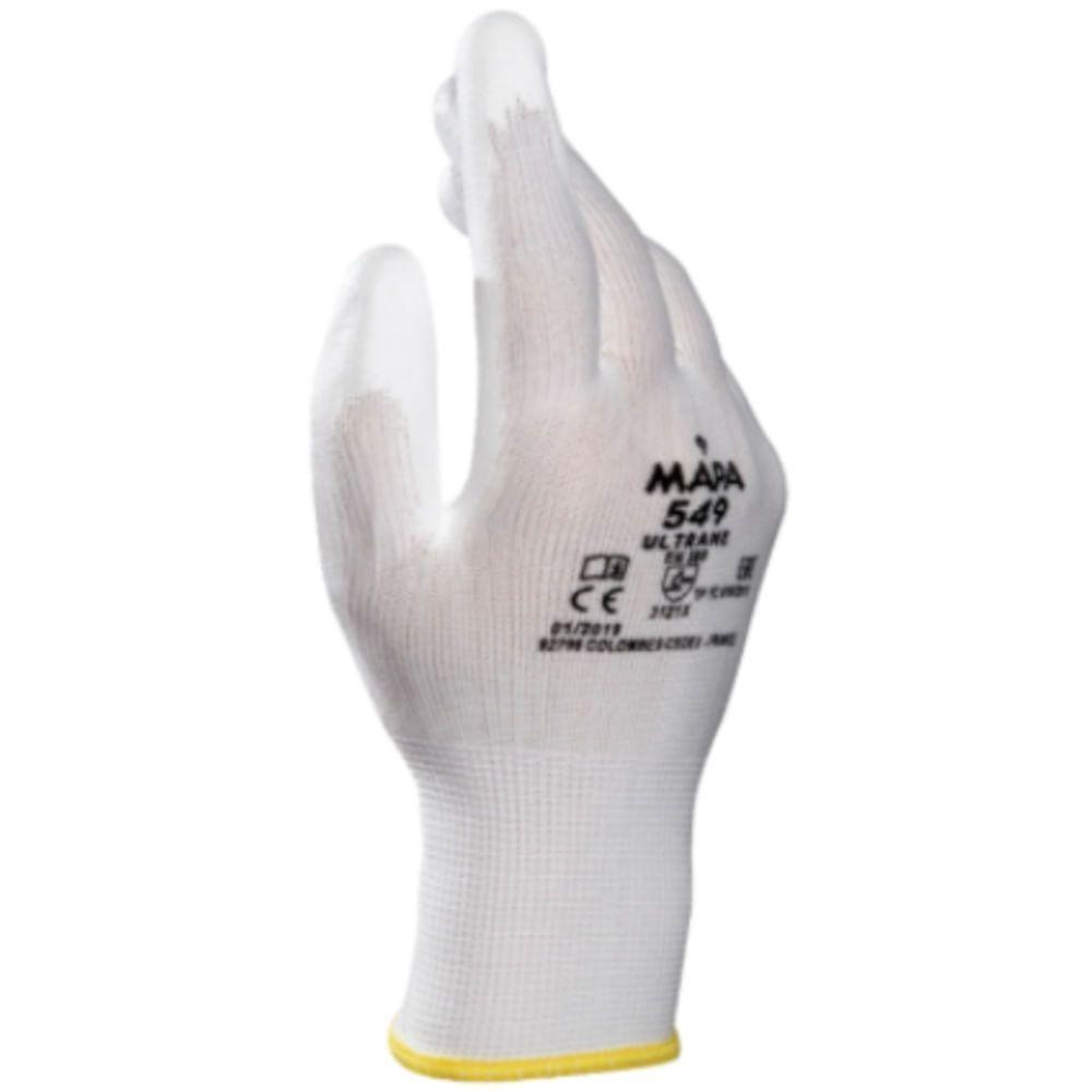 Luva Ultrane Poliamida Pu Branca Tamanho 9 - Pa54963-9 - Mapa Luva Ultrane Poliamida Pu Branca - Pa54963-9 - Mapa - 1