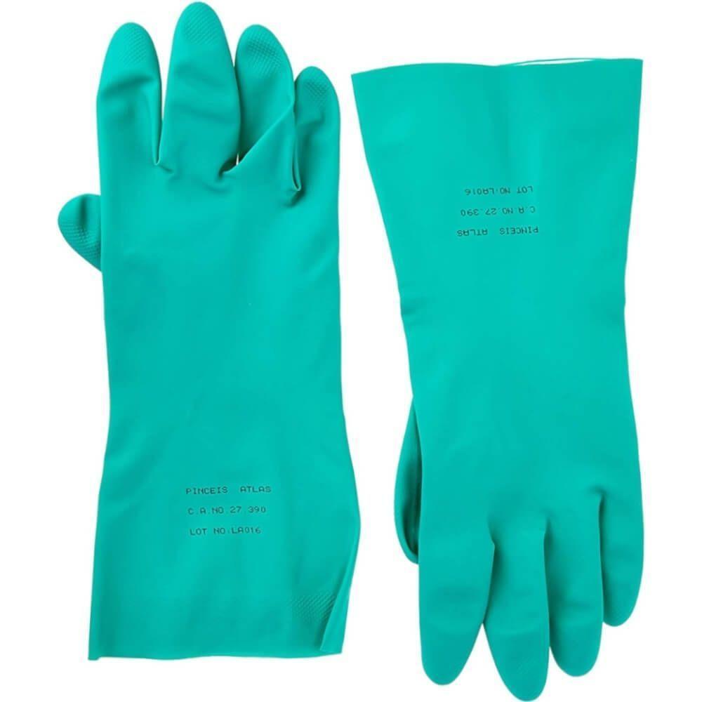 Luva Nítrilica Grande Verde - At1302g - Pincèis Atlas - 1