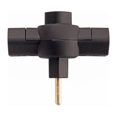 Plugue T Preto 2p De 10 Ampères E 250 Volts - 57400-172 - Tramontina