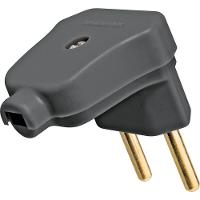 Plugue Angular Preto 2p De 10 Ampères E 250 Volts - 57403106 - Tramontina - 1