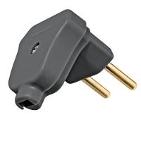 Plugue Angular Preto 2p De 10 Ampères E 250 Volts - 57403106 - Tramontina - 2