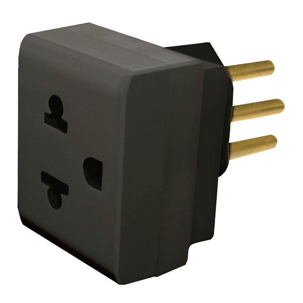 Plugue Adaptador Pb 2p+t 10a Preto - 690661 - Pial Plugue Adaptador Pb 2p+t Preto 10a Pial 690661 - 1