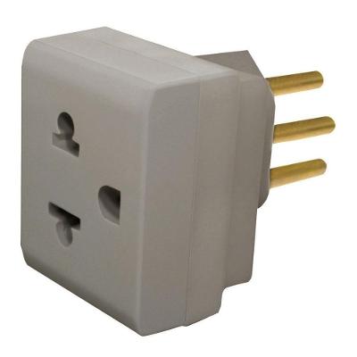 Plugue Adaptador Pb 2p+t 10 Ampères Cinza - 690662 - Pial Plugue Adaptador Pb 2p+t Cinza 10a Pial 690662