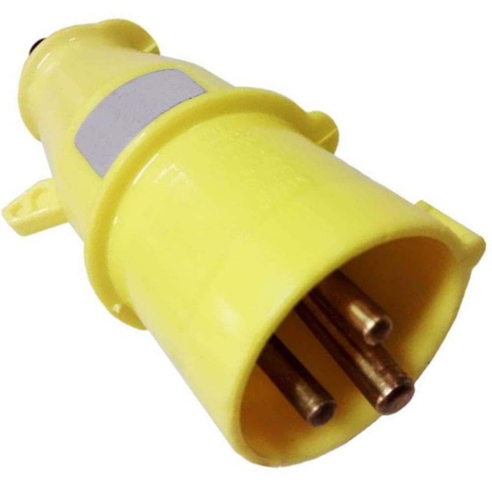 Plugue 2p+t 16a 110-130v 4h Amarelo - S-3074 - Steck Plug 2p+t16a 110-130v 4ham S-3074 Steck - 1